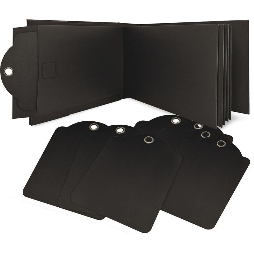 Graphic 45 Rectangle Policy Envelope Album — Black 