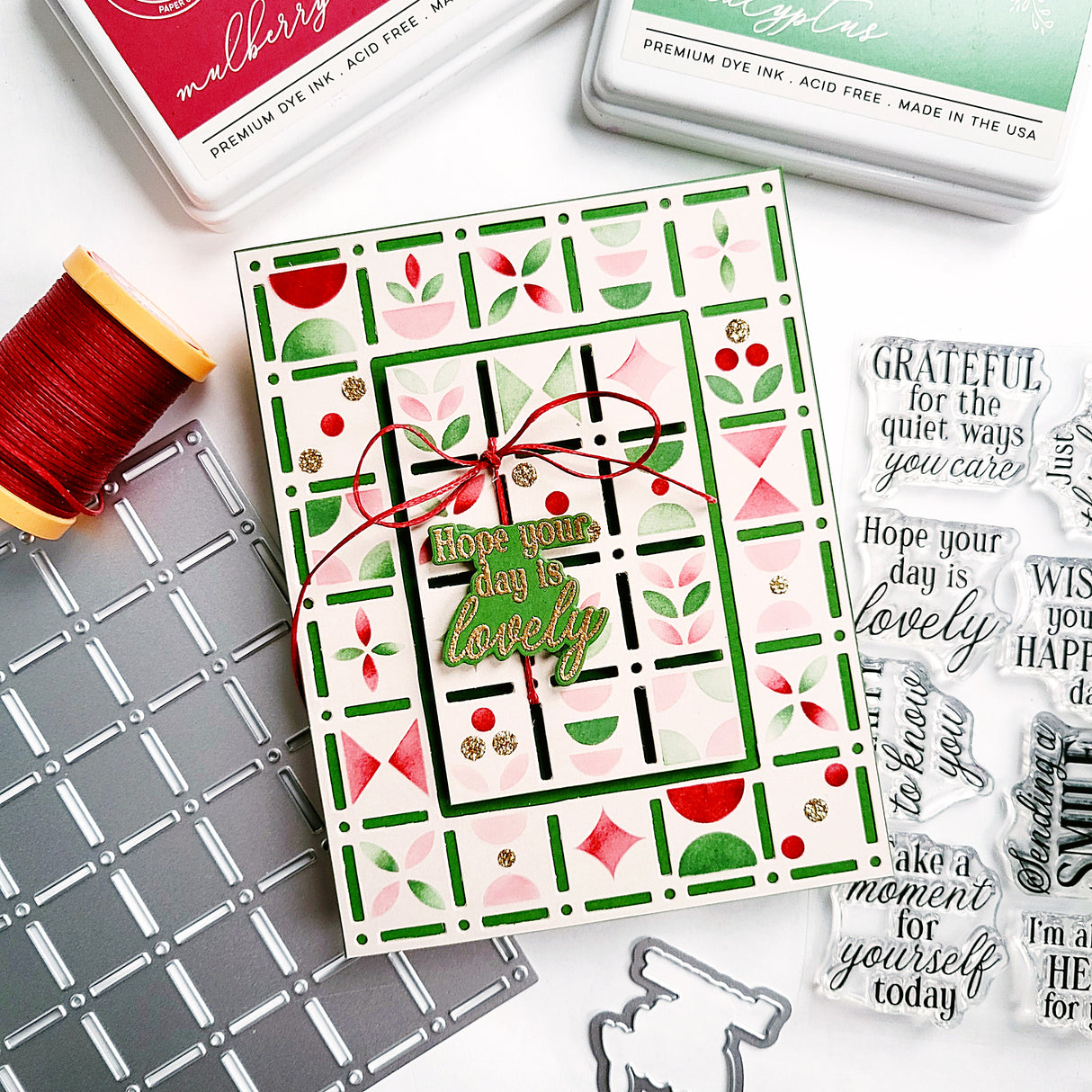 Pinkfresh Studio Refined Grid Builder stencil