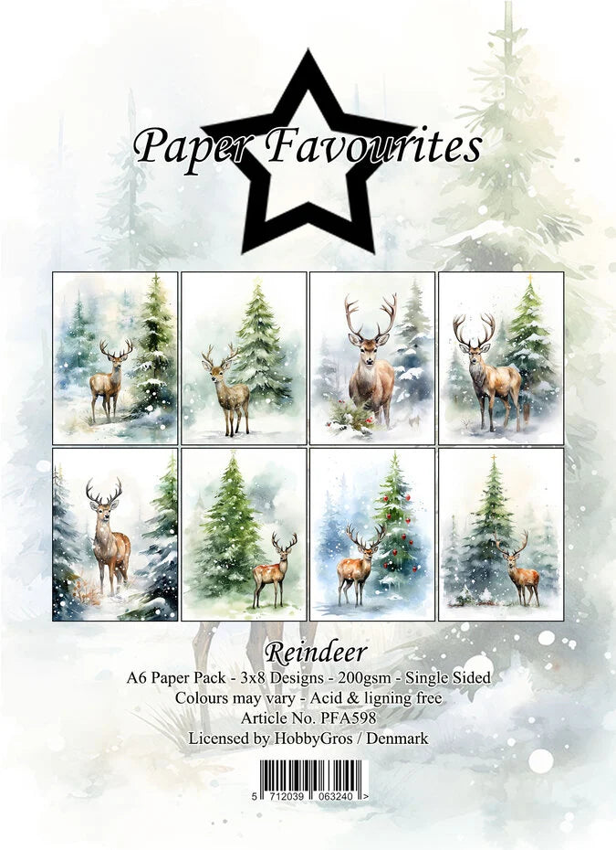 Paper Favourites Reindeer A6 Paper Pad (PFA598)