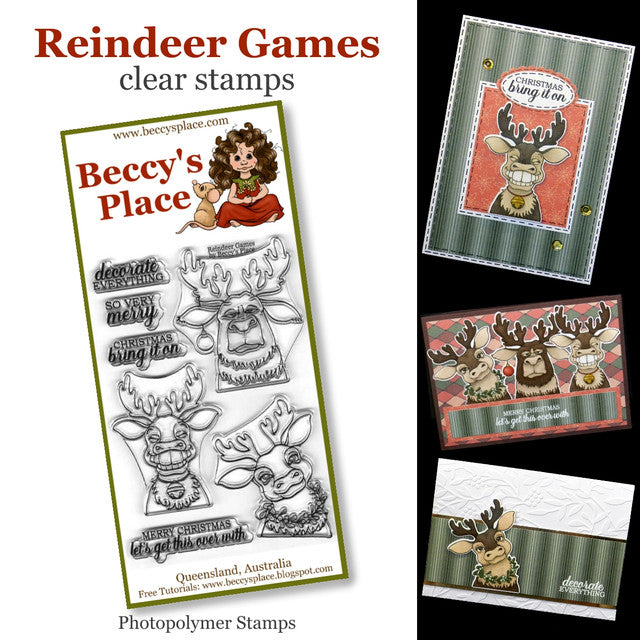 Beccy's place Reindeer Games Clear Stamps