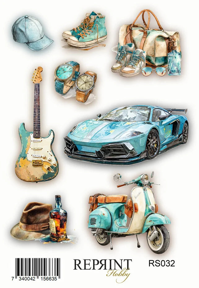 Reprint Masculine Moments 10x20cm Stickers (RS032)