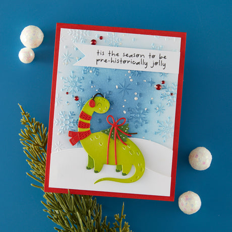 Spellbinders Independent Exclusive - Dino-Sized Holiday Clear Stamp & Die Set