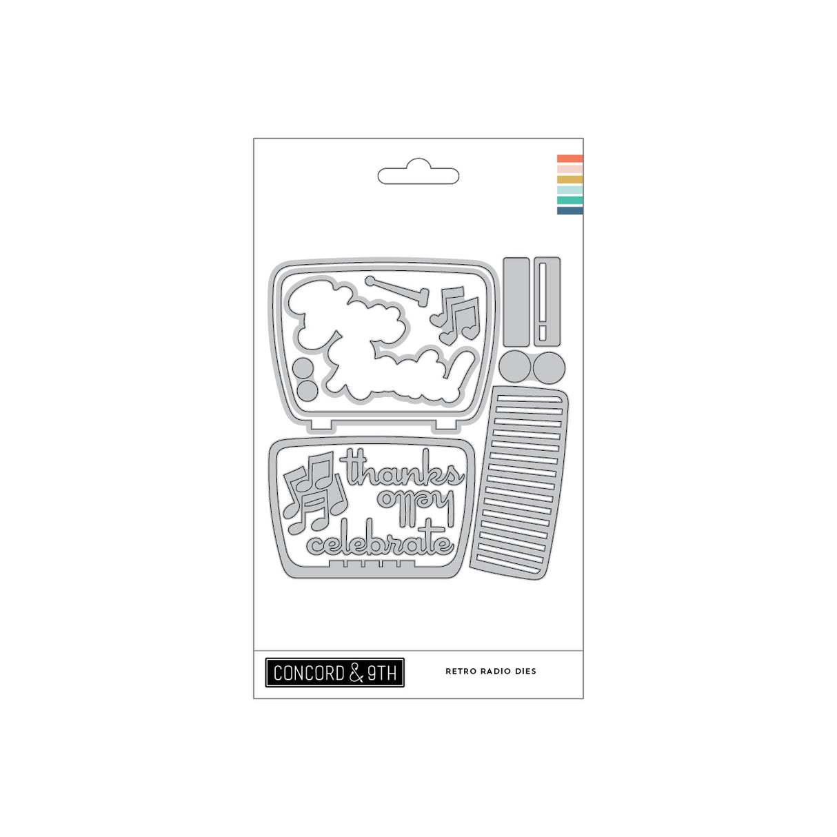 Concord & 9th Retro Radio Stamp Set (4" x 6") & Die Bundle