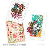 Concord & 9th KW Retro Flowers Stamp Set (6 x 8) & Die Bundle