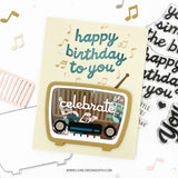 Concord & 9th Retro Radio Stamp Set (4" x 6") & Die Bundle