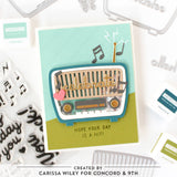 Concord & 9th Retro Radio Stamp Set (4" x 6") & Die Bundle