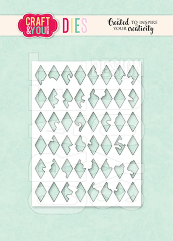 Craft & You Design Rhombus Background Dies (CW368)