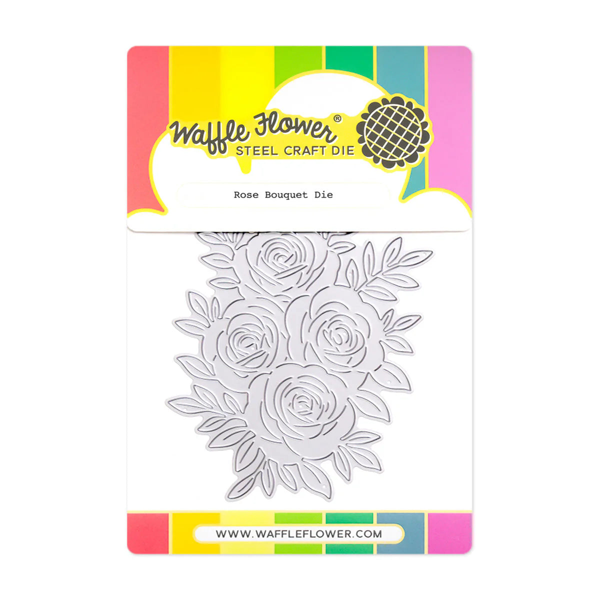 Waffle Flower Craft Rose Bouquet Die / Stencil Bundle