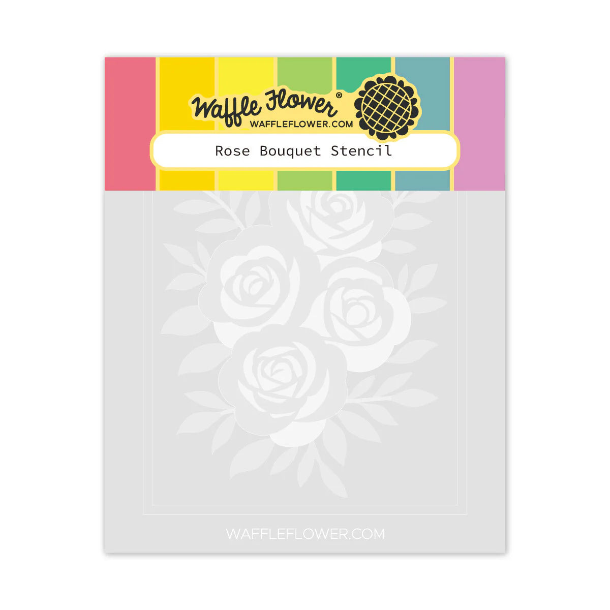 Waffle Flower Craft Rose Bouquet Die / Stencil Bundle