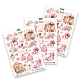 Katy Sue Designs Rose Couture Die Cut Embellishments, 3 sheets