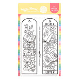 Waffle Flower Crafts Round Bookmark - Book Lover Stamp Set