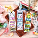 Waffle Flower Crafts Round Critter Bookmark Stamp Set