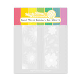 Waffle Flower Crafts Round Floral Bookmark Duo Stencil