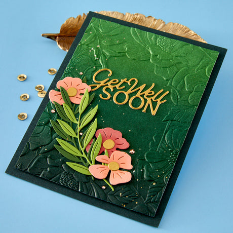 Spellbinders Layered Get Well Soon Etched Dies