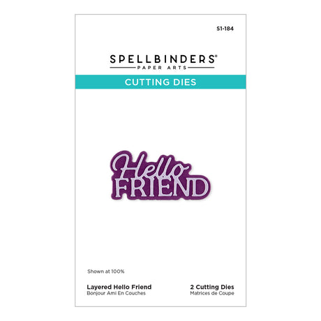 Spellbinders Layered Hello Friend Etched Dies
