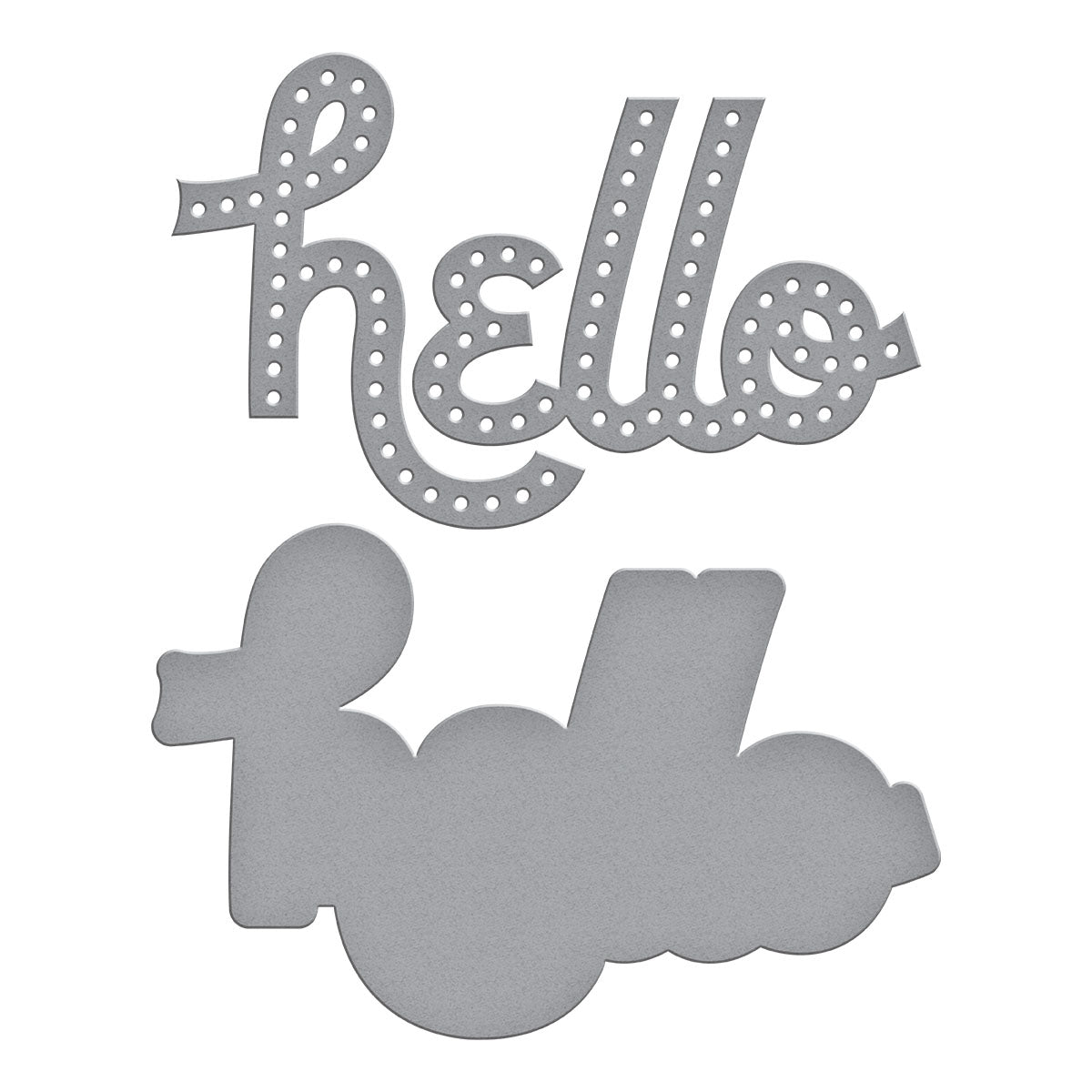 Spellbinders Stitched Hello Etched Dies from the Out and About Collection