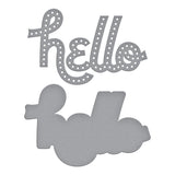 Spellbinders Stitched Hello Etched Dies from the Out and About Collection