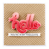 Spellbinders Stitched Hello Etched Dies from the Out and About Collection