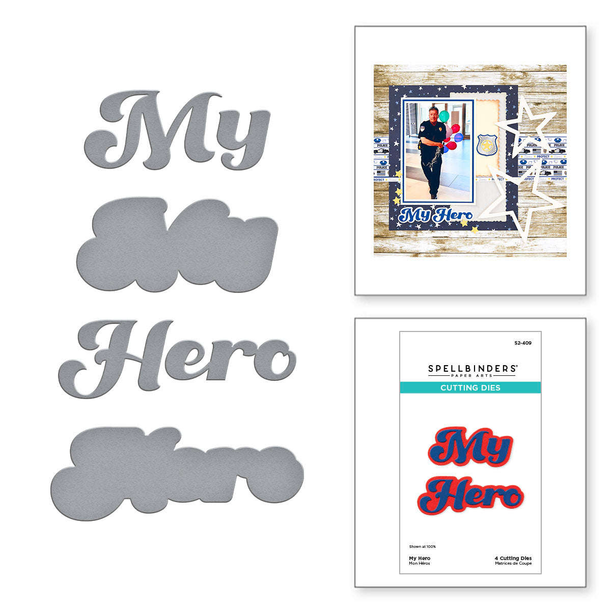 Spellbinders My Hero Etched Dies from the Storytelling by Spellbinders Collection