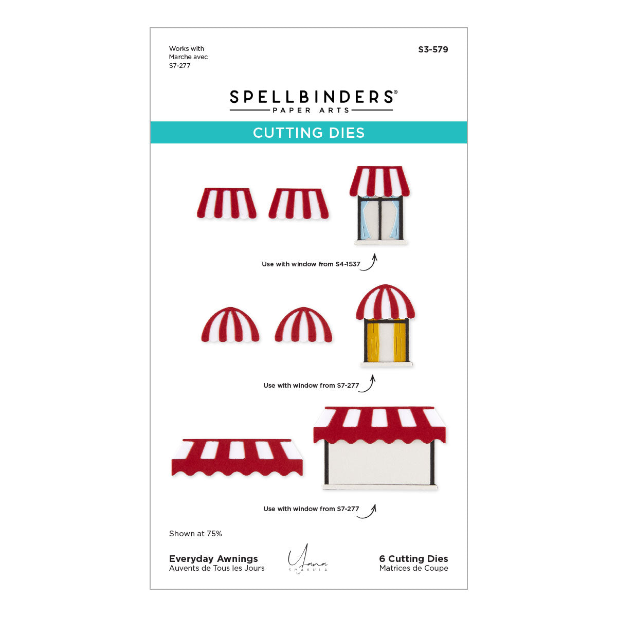 Spellbinders Everyday Awnings Etched Dies by Yana Smakula