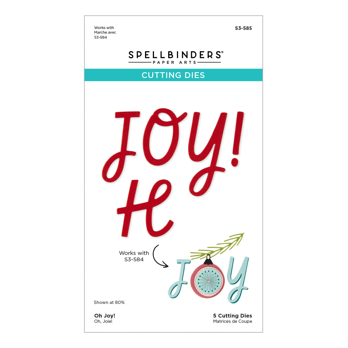 Spellbinders Oh Joy! Etched Stitching Dies S3-585
