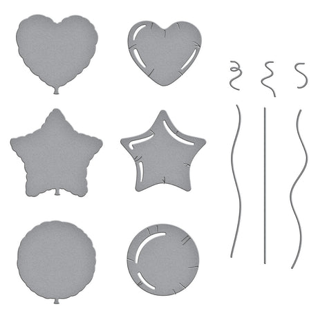 Spellbinders Mylar Balloons Etched Dies from the Birthday Bash Collection by Simon Hurley