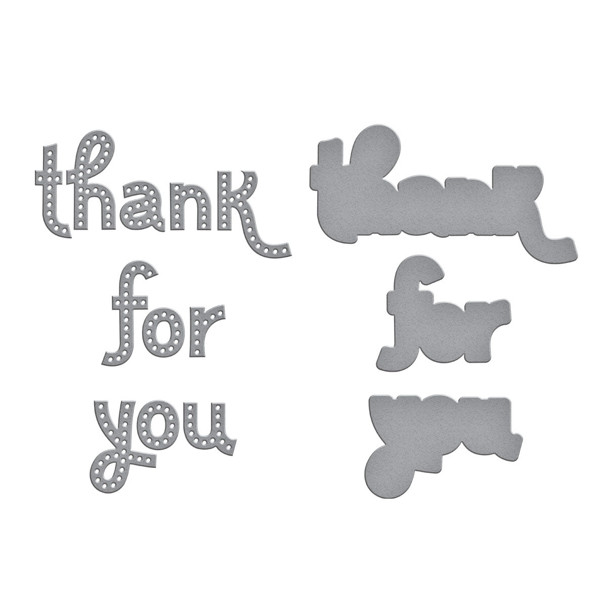 Spellbinders Stitched Thank You & For You Etched Dies from the Out and About Collection