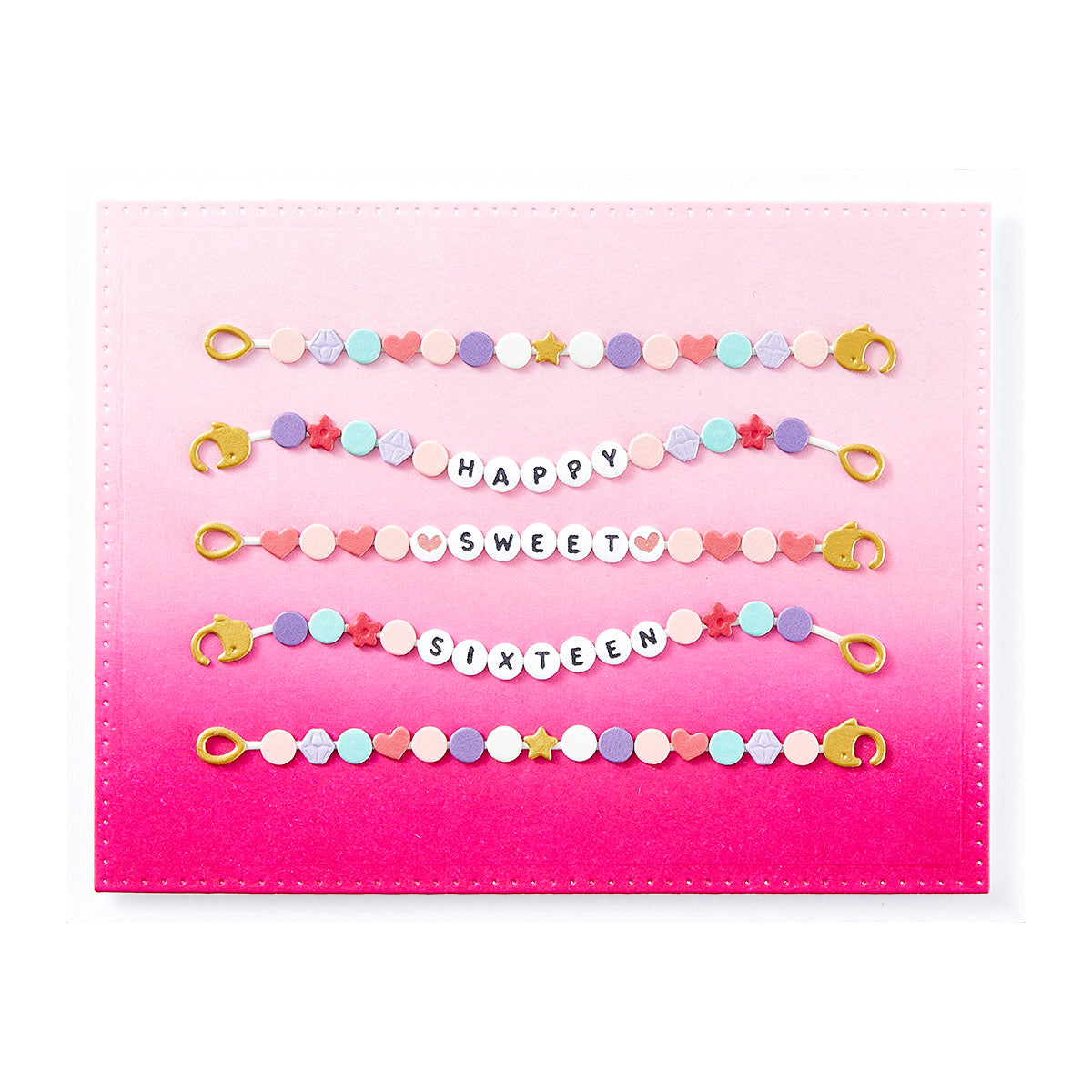 Spellbinders Bestie Beaded Bracelets Etched Dies from the Beads of Friendship Collection