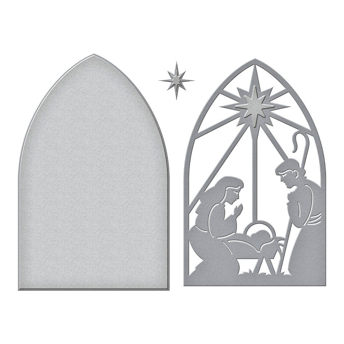 Spellbinders Christmas Morn Nativity Etched Dies from the Season of Wonder Collection by Stampendous