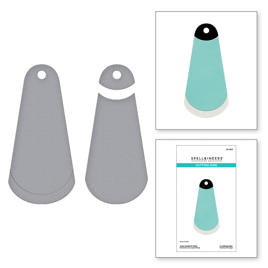 Spellbinders Color Swatch Petal Etched Dies from the ColorWheel Swatch Party Collection