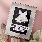 Spellbinders Bow & Bell Scallop Frame Etched Dies from the All About Christmas Collection by Lisa Horton
