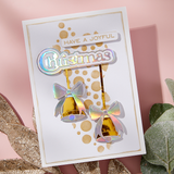 Spellbinders Bow & Bell Scallop Frame Etched Dies from the All About Christmas Collection by Lisa Horton