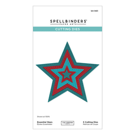 Spellbinders Essential Stars Etched Dies from the All About Christmas Collection by Lisa Horton