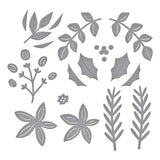 Spellbinders Christmas Foliage Etched Dies from the All About Christmas Collection by Lisa Horton