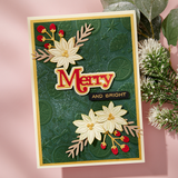 Spellbinders Christmas Foliage Etched Dies from the All About Christmas Collection by Lisa Horton