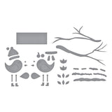 Spellbinders Little Birdies Etched Dies from the All About Christmas Collection by Lisa Horton