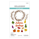 Spellbinders Autumn Greetings Wreath Etched Dies from the Texture & Foliage Collection by Suzanne Hue