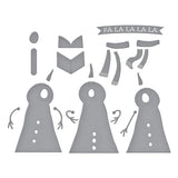 Spellbinders The Snow Notes Etched Dies from the Wonderland Collection