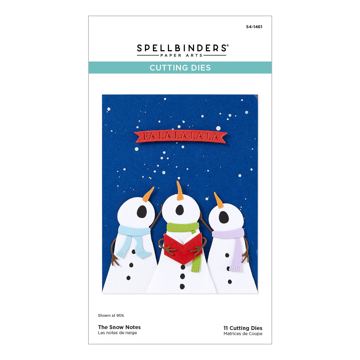 Spellbinders The Snow Notes Etched Dies from the Wonderland Collection