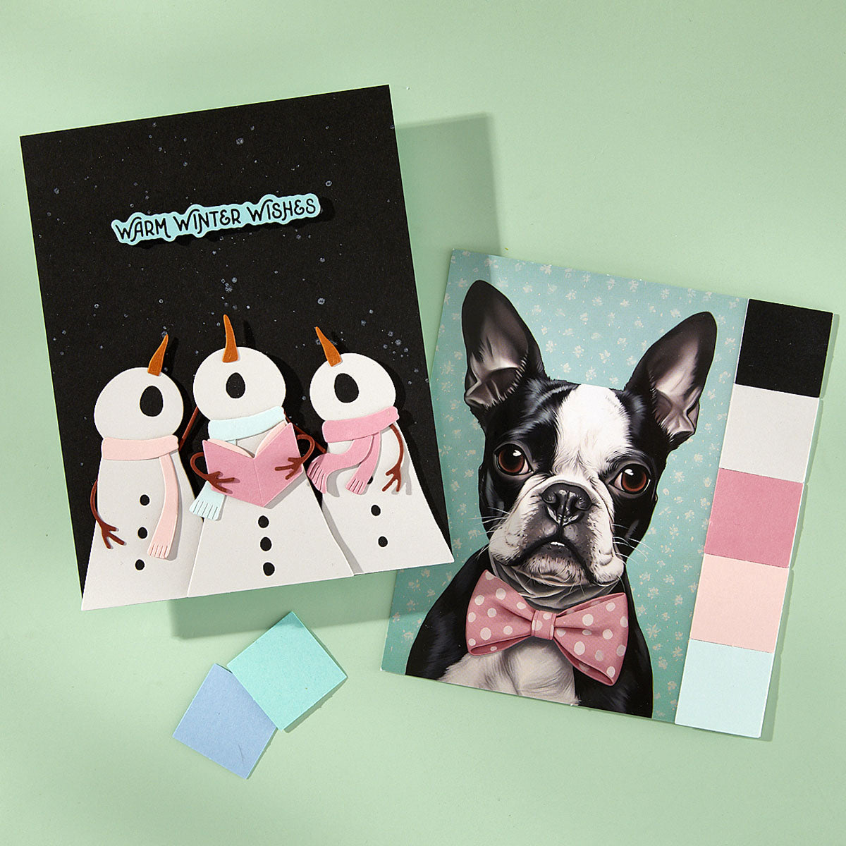 Spellbinders The Snow Notes Etched Dies from the Wonderland Collection