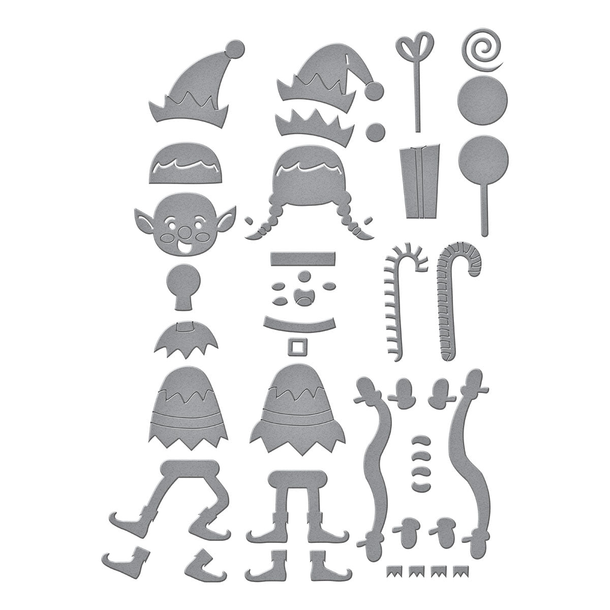 Spellbinders Santa's Elves Etched Dies from the North Pole Friends Collection by Simon Hurley