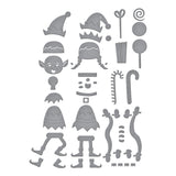 Spellbinders Santa's Elves Etched Dies from the North Pole Friends Collection by Simon Hurley