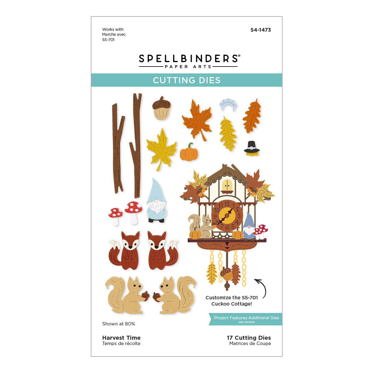 Spellbinders Harvest Time Etched Dies from the Cuckoo Cottage Collection