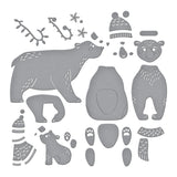 Spellbinders Polar Bear Pals Etched Dies from the North Pole Friends Collection by Simon Hurley