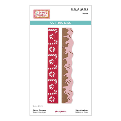 Spellbinders Sweet Borders Etched Dies from the Candy Christmas Collection by Stamperia
