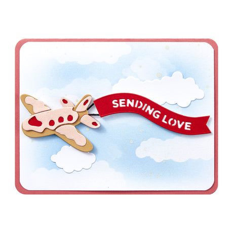 Spellbinders Gingerbread Plane & Banners Etched Dies from the Candy Christmas Collection by Stamperia