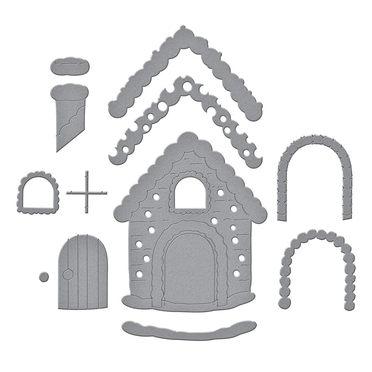 Spellbinders Gingerbread House Etched Dies from the Candy Christmas Collection by Stamperia