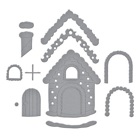 Spellbinders Gingerbread House Etched Dies from the Candy Christmas Collection by Stamperia