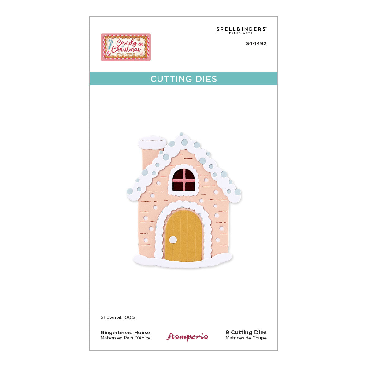 Spellbinders Gingerbread House Etched Dies from the Candy Christmas Collection by Stamperia