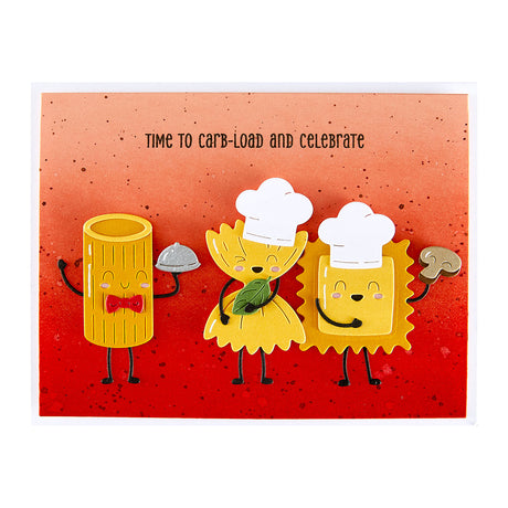 Spellbinders Pasta Friends Etched Dies from the Buon Appetito Collection